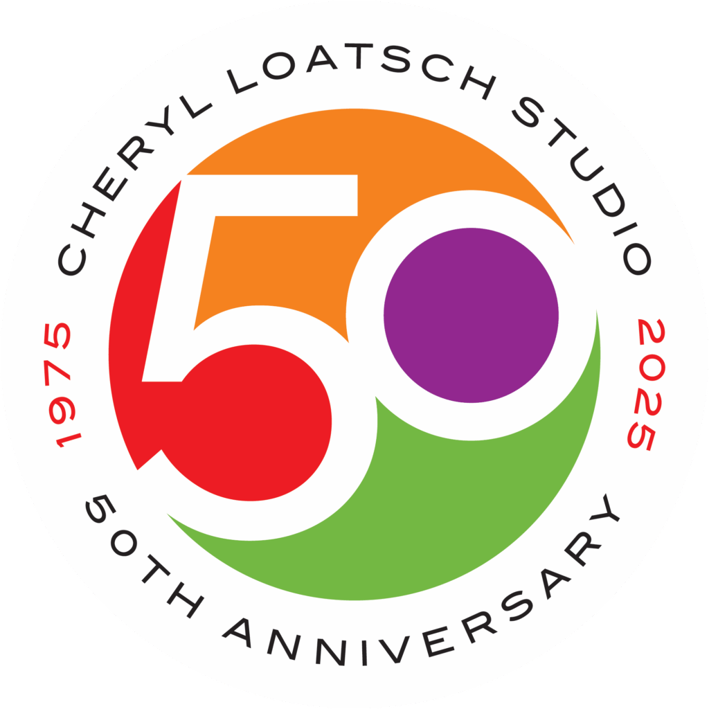 Cheryl Loatsch Studio - 1975 - 2025 - 50th Anniversary Logo